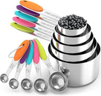 TILUCK Measuring Cups and Spoons Set, Stainless Steel, Kitchen Utensils - Image 7