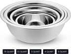 WHYSKO Stainless Steel Mixing Bowl Set, 10 Piece Stainless Steel Mixing Bowls - Image 5