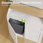 YATINEY Double Trash Cabinet, 20 Gallon Freestanding Trash Can Cabinet - Image 5