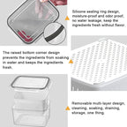 3Pack Fridge Food Storage Container Set - Image 5