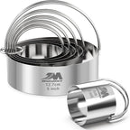 Biscuit Cutter Set for baking 2inch 2.5inch 3inch 3.5inch 4inch 5inch large by MJINGMEI