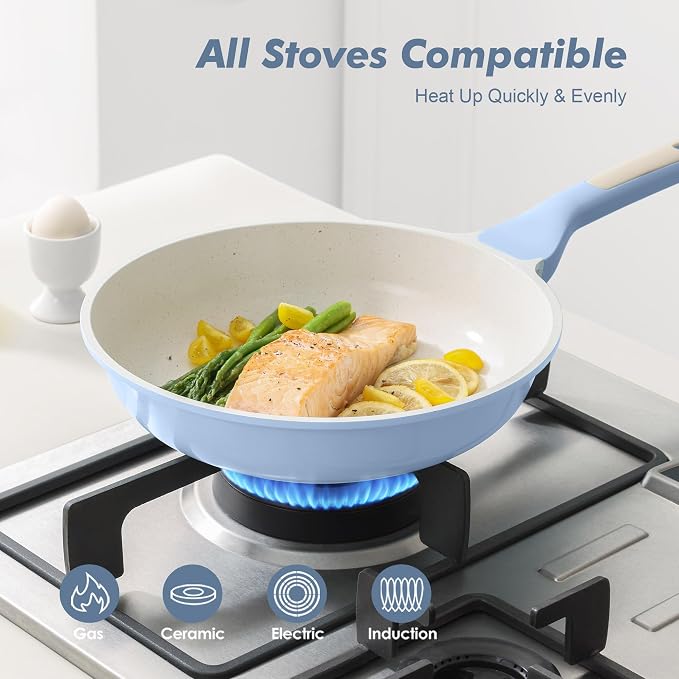 SENSARTE Nonstick Ceramic Frying Pan 12.5-Inch, Healthy Non Toxic Skillet - Image 4