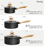 MICHELANGELO Saucepan Set, Nonstick Sauce Pans - Image 7