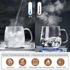 DOPUDO Glass Teacups 4 Pack Glass Tea Cup - Image 6