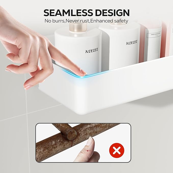 Nieifi Adhesive Wall Shelf, Shower Shelves 5 Pack - Image 5