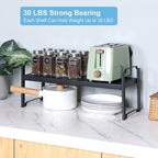 1 Pack Expandable Cabinet Countertop Shelves, Stackable Shelves Organizers - Image 4