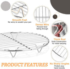 P&P CHEF Round Cooking Rack, Fits Air Fryer/Stockpot/Pressure Cooker/Round Cake - Image 4