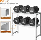 2-Tier Expandable Kitchen Storage Shelf, 150LBS Heavy Duty Metal Shelving Units - Image 4