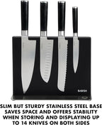 Babish 5-Piece Magnetic Forged Kitchen Knife Block Set – 1.4116 German Steel - Image 5