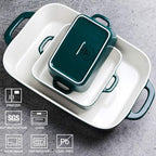 Sweejar Ceramic Bakeware Set, Rectangular Baking Dish - Image 2