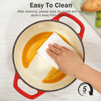 6 QT Enameled Cast Iron Dutch Oven - Image 6