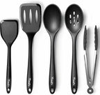 Silicone Cooking Utensils Set, Heat Resistant and large Non Stick Spatulas & by XiaoZuHomeKitchen