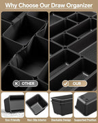 KEMETHY 25 PCS Plastic Drawer Organizers Set, 4 Sizes Vanity Organizer - Image 5