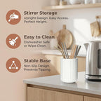 Ceramic Spoon Holder for Coffee Bar, Upright Tea Spoon Holder Cup, Coffee - Image 4
