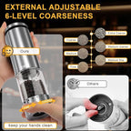 EIHO Electric Salt and Pepper Grinder Set USB Rechargeable, Upgraded External - Image 2
