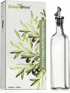 GREENOLIVE Olive Oil Dispenser Bottle - 17 oz. Clear Glass Bottle - Ideal by GREENOLIVE
