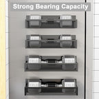 Aufworld Magnetic Spice Rack for Refrigerator, 4 Pack Magnetic Shelf, Fridge - Image 3