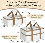 Double Insulated Casserole Carrier, Portable Casserole Carrier - Image 2