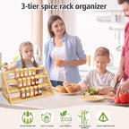 Spice Rack - Bamboo Wood Spice Rack Organization - Image 3