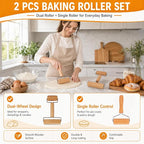 Small Wooden Rolling Pin for Baking, 7 Inch Mini Dough Roller, Non Stick Pizza - Image 4