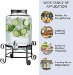 Style Setter Beverage Dispenser Cold Drink Dispenser w/ 3-Gallon Capacity Glass - Image 6