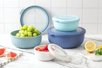 COOK WITH COLOR Prep Bowls with Lids- Wide and Deep Nesting Plastic Small - Image 8