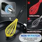 Anaeat Silicone Whisk, Thick Stainless Steel Wire Inner Heat Resistant - Image 3