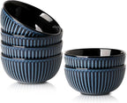 Hasense Porcelain Cereal Bowls Set 24 Oz by Hasense