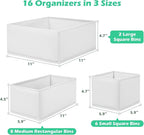 Drawer Clothing Organizer 16-Pack, Fabric Folding Wardrobe Organizer, Can Store - Image 2