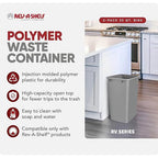 Rev-A-Shelf Polymer Replacement 35 Quart Trash Bin Recycle Waste Garbage - Image 2