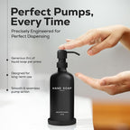 Black Glass Hand Soap Dispenser Bathroom Set by Brighter Barns - Image 4