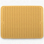 Silicone Drying Mat 16 × 12 – Yellow Tan Non-Slip Sink Mat by Unknown