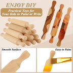 WOPPLXY 50 Pcs Mini Rolling Pin, 5.5 Inches Wooden Rolling Pins, Mini Rolling - Image 3