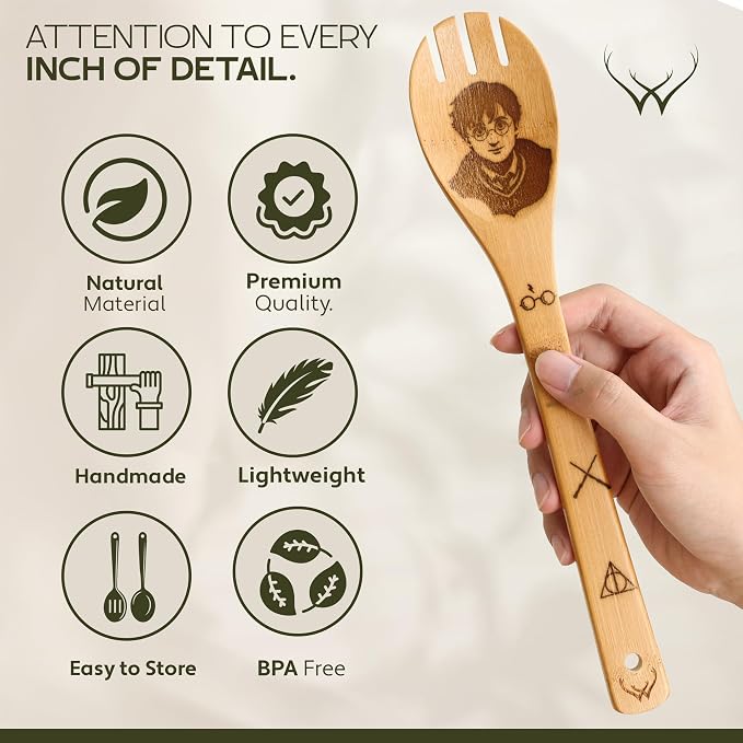 Harry Gifts for All Potter Fans Wooden Spoons for Cooking - Image 8