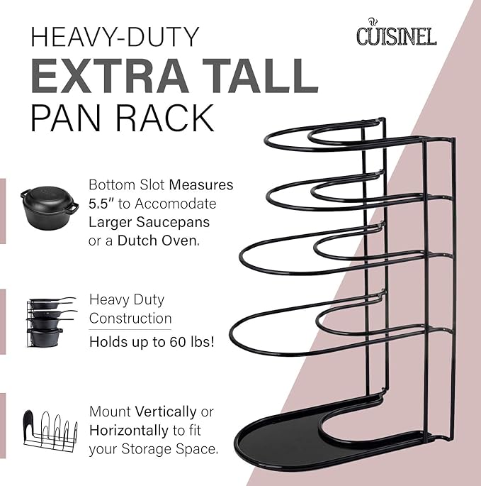 Cuisinel Heavy Duty Pots and Pans Organizer - Image 3