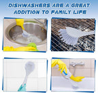 Hsei 10 Pcs Blue Kitchen Scrub Dish Brush Bulk - Image 3