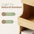 Tea bag organizer with 3-tier storage & 4 matching coasters. Fully assembled. - Image 8