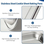 Baking Sheet with Rack Set of 4, Non Toxic & Dishwasher Safe & Easy Clean - Image 3