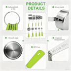 Bopei Measuring Cups and Spoons Set Stainless Steel 10 Piece - Image 3
