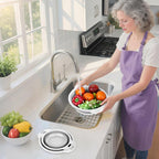 Collapsible Colander 3-Pack Set Space-Saving Foldable Kitchen Strainer - Image 6