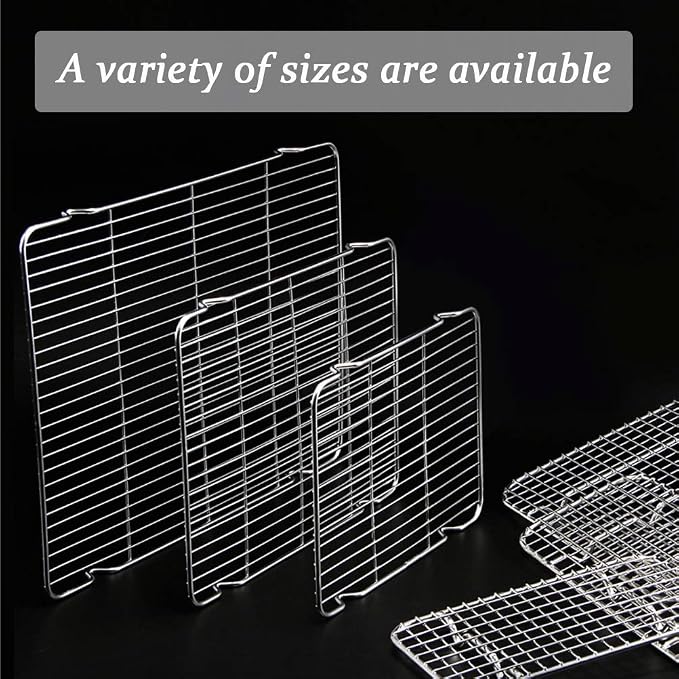 Wire Cooling Racks For Baking 9.3"X13.6" Oven Safe Small Grid Fits Air - Image 5