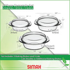 Simax Casserole Dish Set, Round Glass Cookware, Borosilicate Glass, Made In - Image 6