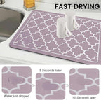 WISELIFE Dish Drying Mat Super Absorbent Drying Mat Large Dish Drying Mats - Image 4