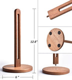 KitchLife Acacia Wooden Paper Towel Holder Countertop, Fits Jumbo Rolls - Image 2