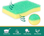 LAUNDRYLUX Scrub Sponge, 4 Pack Dual-Sided Temperature-Responsive Scrubber - Image 4