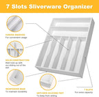 Kitchen Bamboo Silverware Organizer, Kitchen Drawer Organizer - Image 5