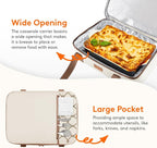 Lifewit Insulated Double Decker Casserole Carrier, Expandable Lasagna Lugger - Image 6