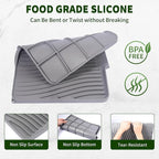 Silicone Dish Drying Mat 16x13, Food-Grade Silicone, Easy Clean Pad - Image 4