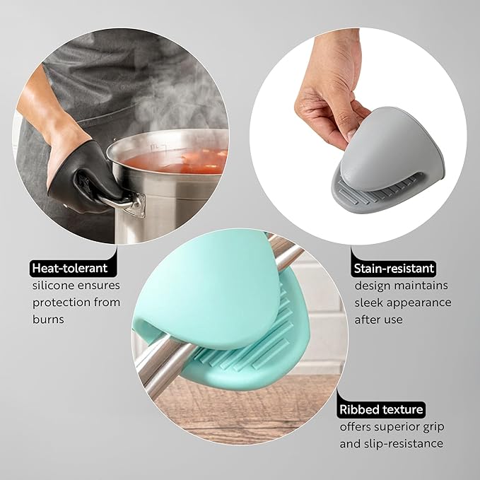 Comfy Grip 4.3 x 3.5 x 4.2 Inch Mini Oven Mitt Pot Holders, 1 Food-Grade Finger - Image 3