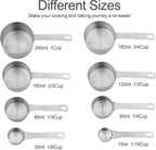 Measuring Cups and Spoons Set, 18/8 Stainless Steel Measuring Cups and Spoons - Image 2